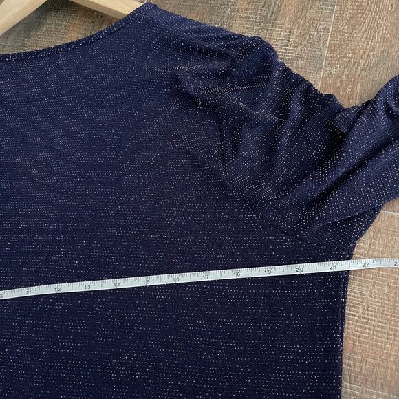 NWT BOOHOO Women's Long Sleeves Wide Legs Metallic Jumpsuit Size 18 - Picture 9 of 12